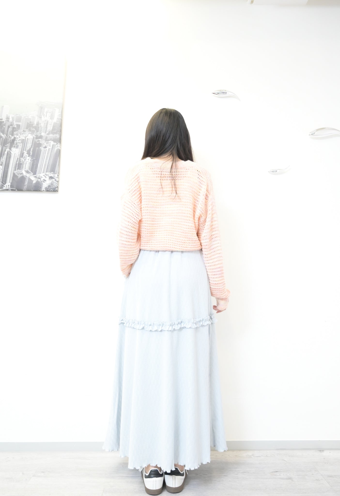 Ruffle拼邊半身裙 3色入 W10103