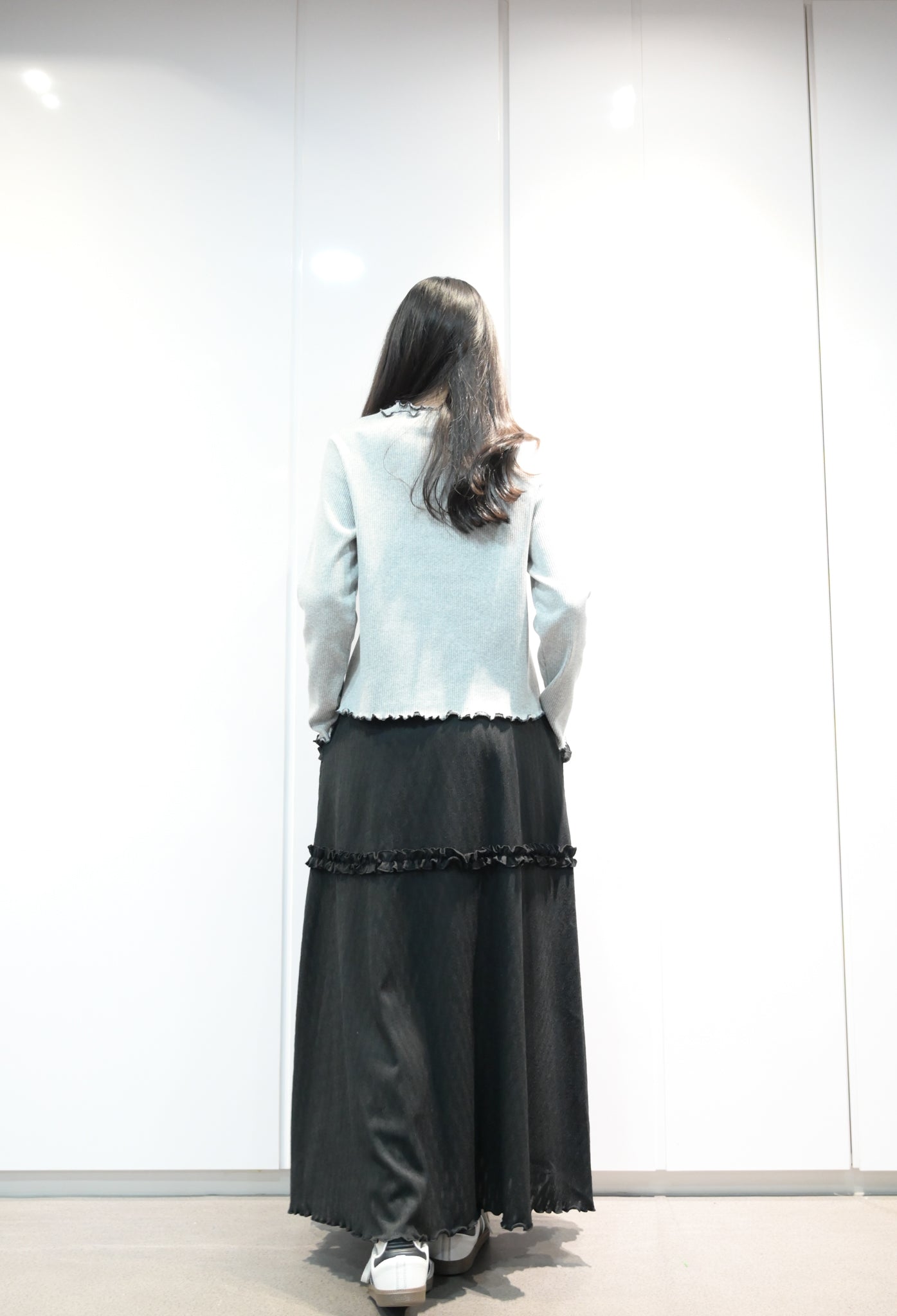 Ruffle拼邊半身裙 3色入 W10103