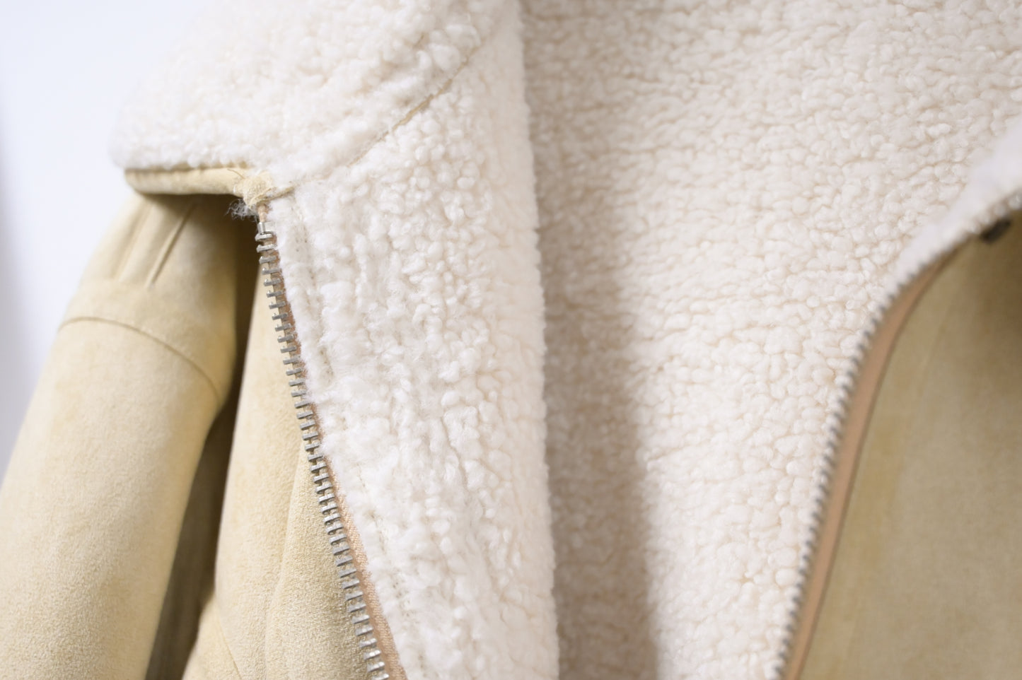 秋冬・柔軟羊羔毛麂皮反領外套 1W60204