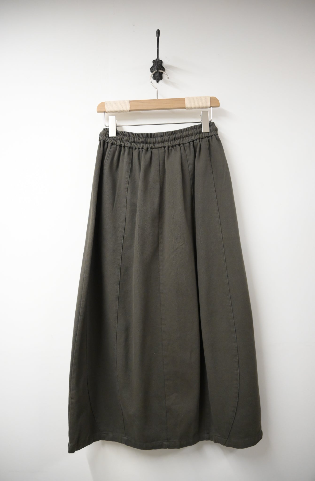 泡泡邊斜布料半身裙 3色入 W10113