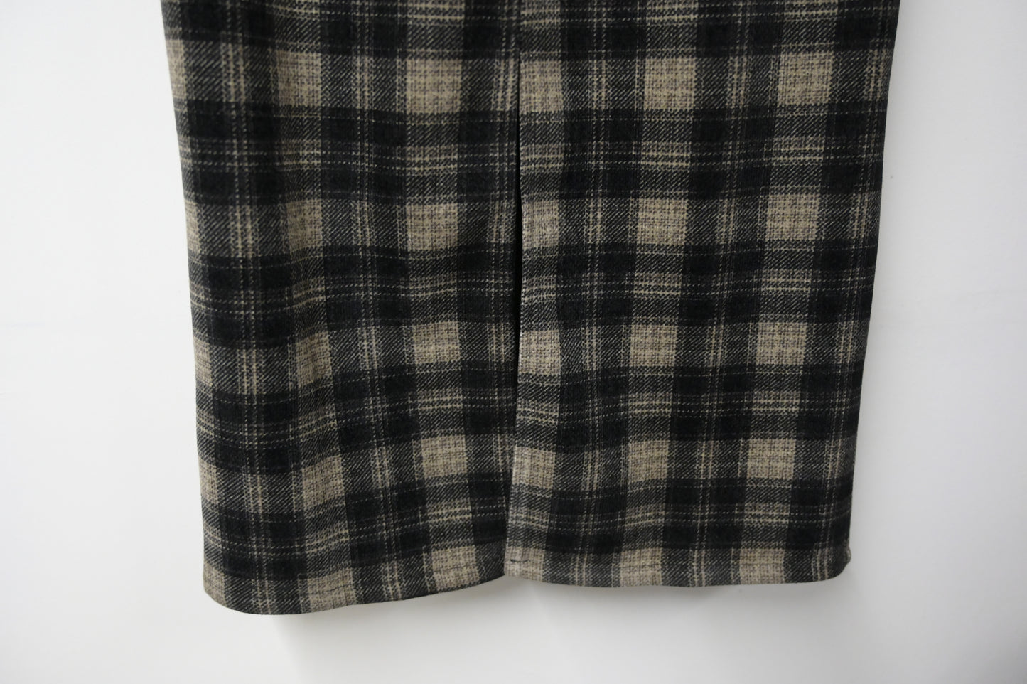 後開差格仔半身裙 2色入 W60116