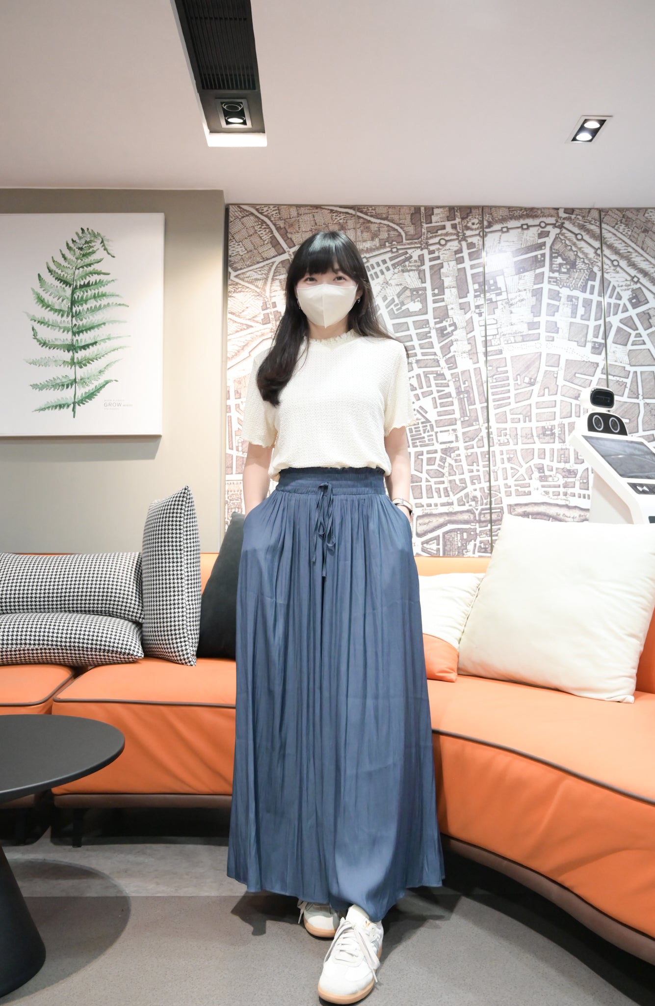 撞色邊爽滑ruffle領上衣 3色入 S10408
