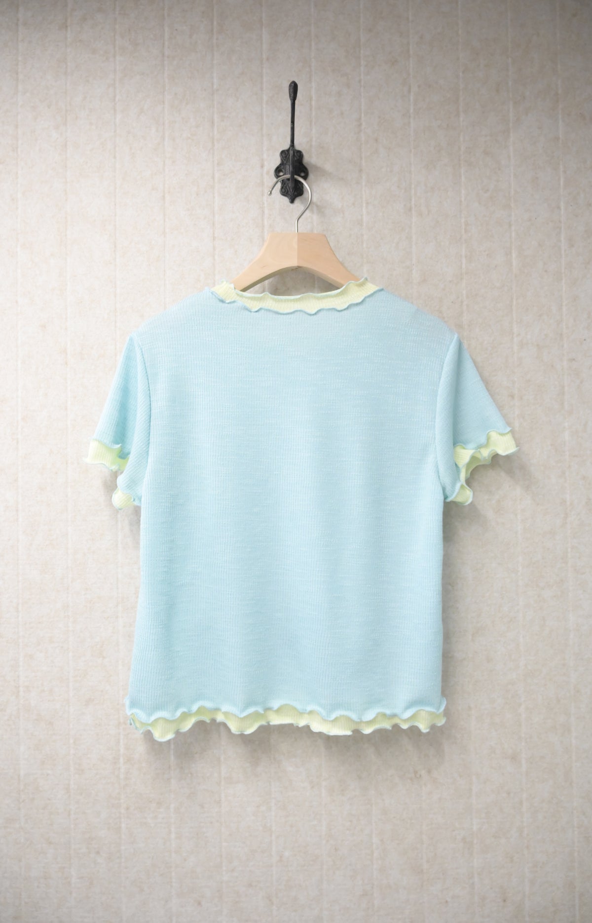 夏季・撞色親膚薄Tee 3色入 1S10921