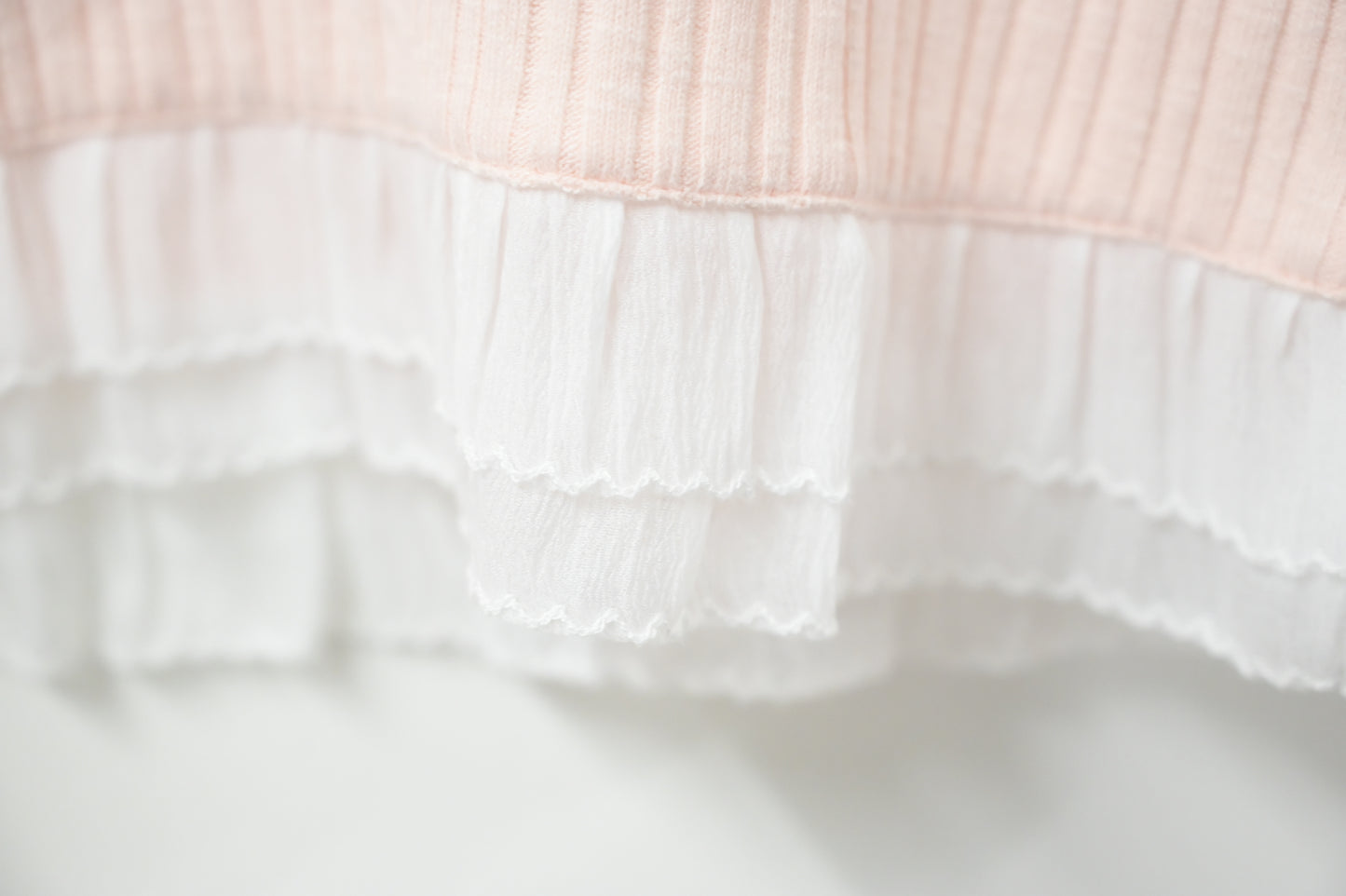 Ruffle邊坑紋超彈Tee 4色入 S50721
