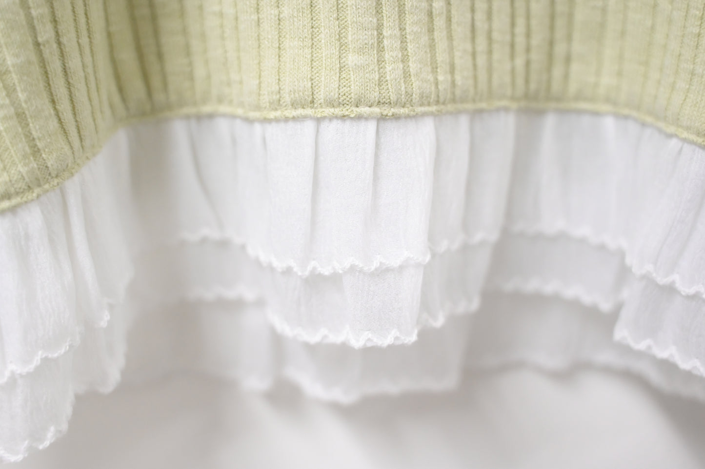 Ruffle邊坑紋超彈Tee 4色入 S50721