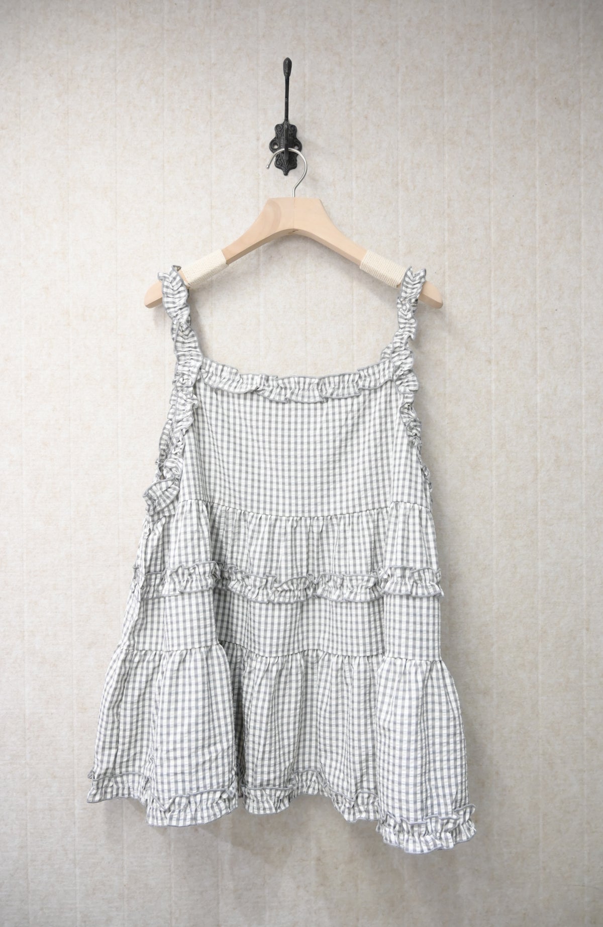 初秋・ Ruffle邊格仔外搭 2色入2W11001