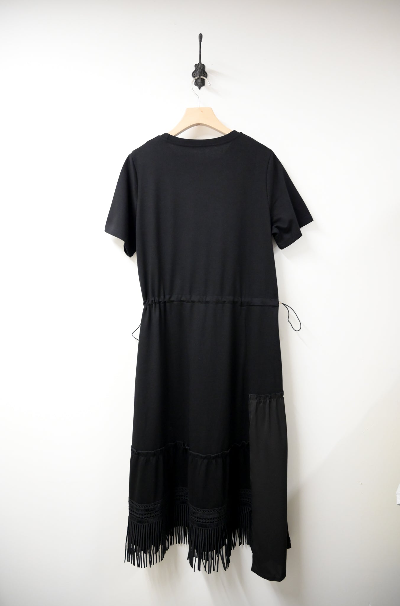 流蘇邊束腰連身裙 3色入S60209