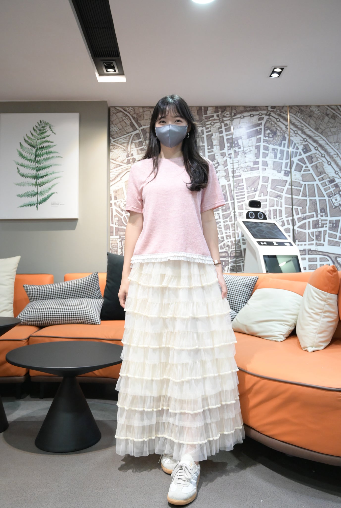 Ruffle lace邊彈性柔軟上衣 3色入 S50813
