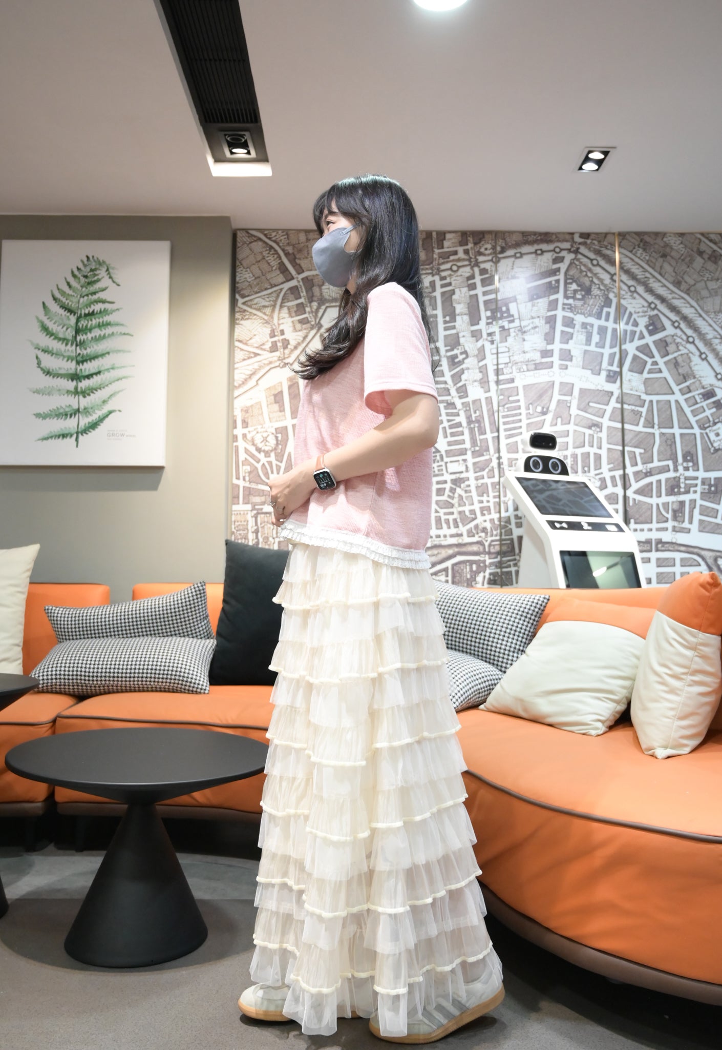 Ruffle lace邊彈性柔軟上衣 3色入 S50813