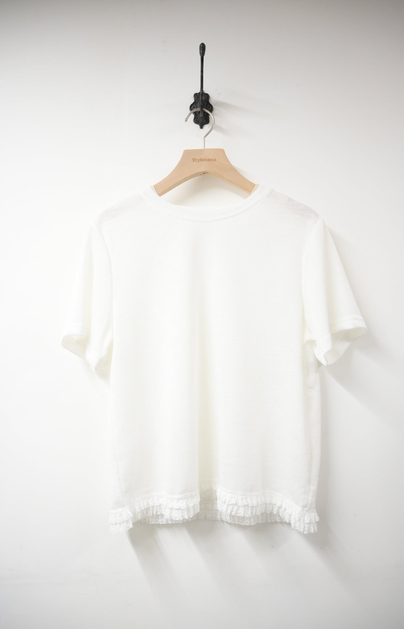 Ruffle lace邊彈性柔軟上衣 3色入 S50813