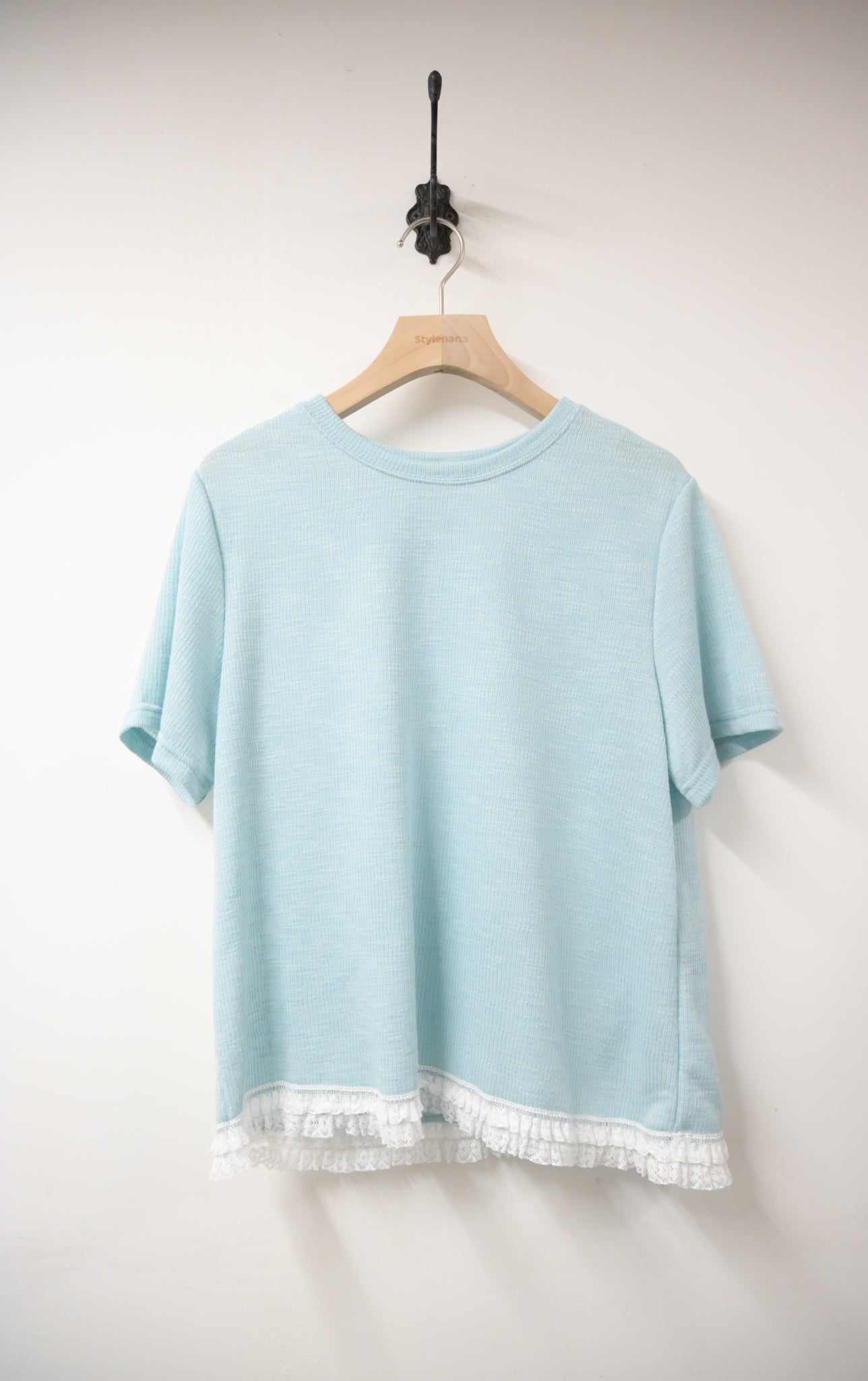 Ruffle lace邊彈性柔軟上衣 3色入 S50813