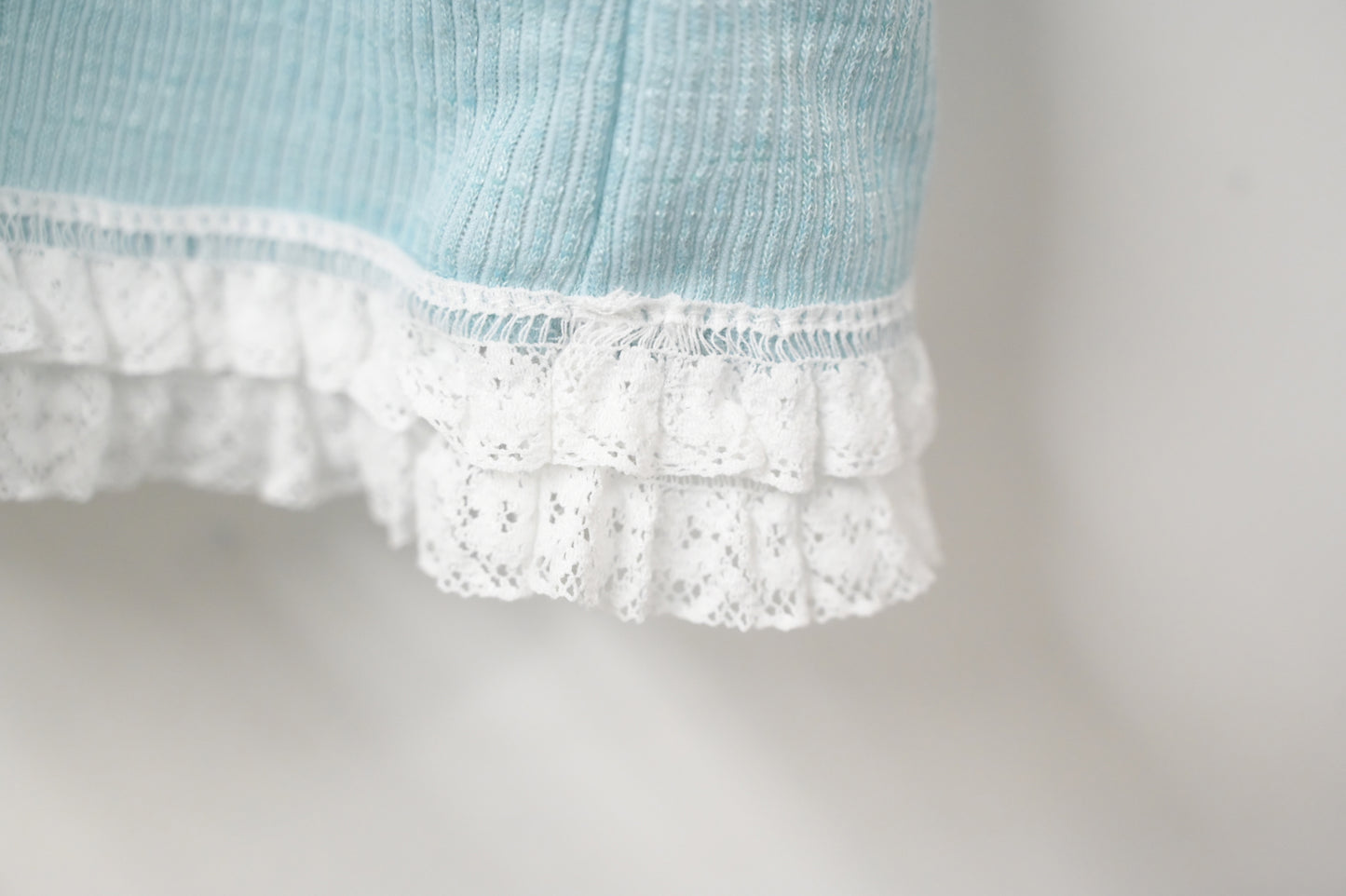 Ruffle lace邊彈性柔軟上衣 3色入 S50813