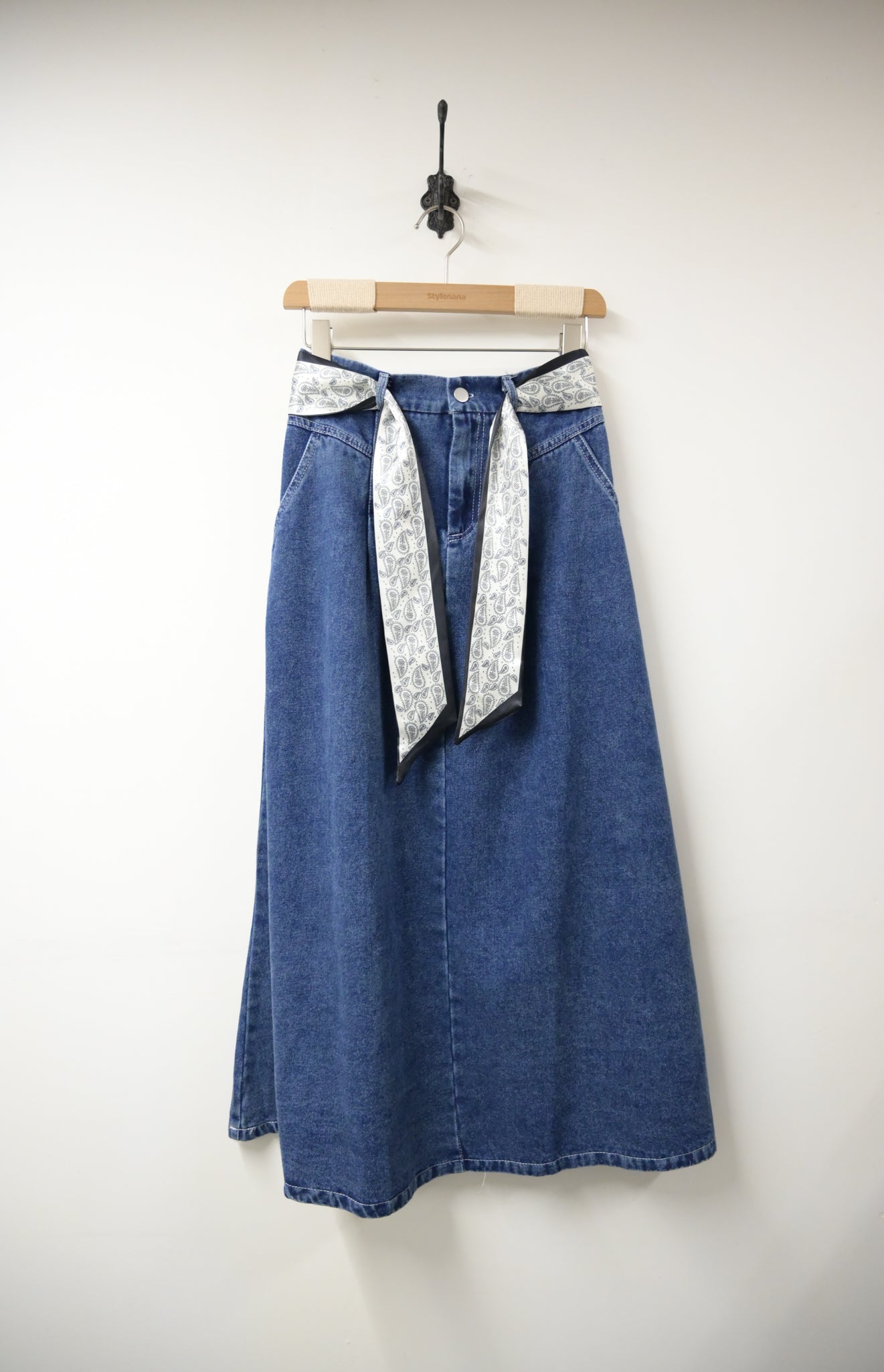 初秋・四季洗水牛仔裙 2色入 1W61003