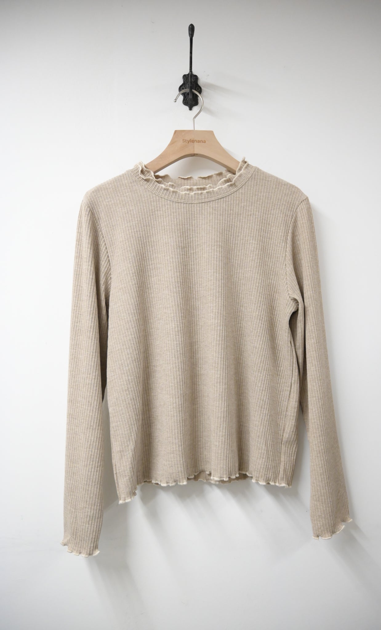 秋冬・兩層Ruffles彈性親膚上衣 3色入 1W51122