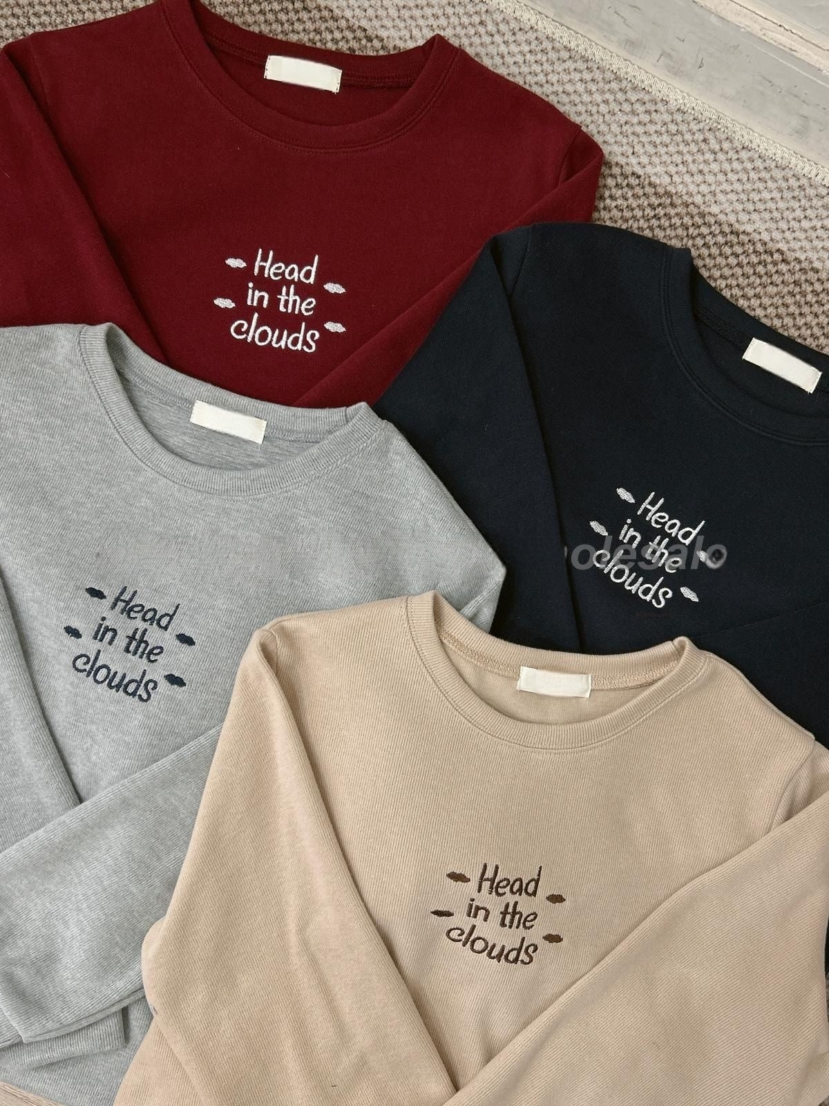 秋冬・刺繡文字衛衣 2色入 1W50102