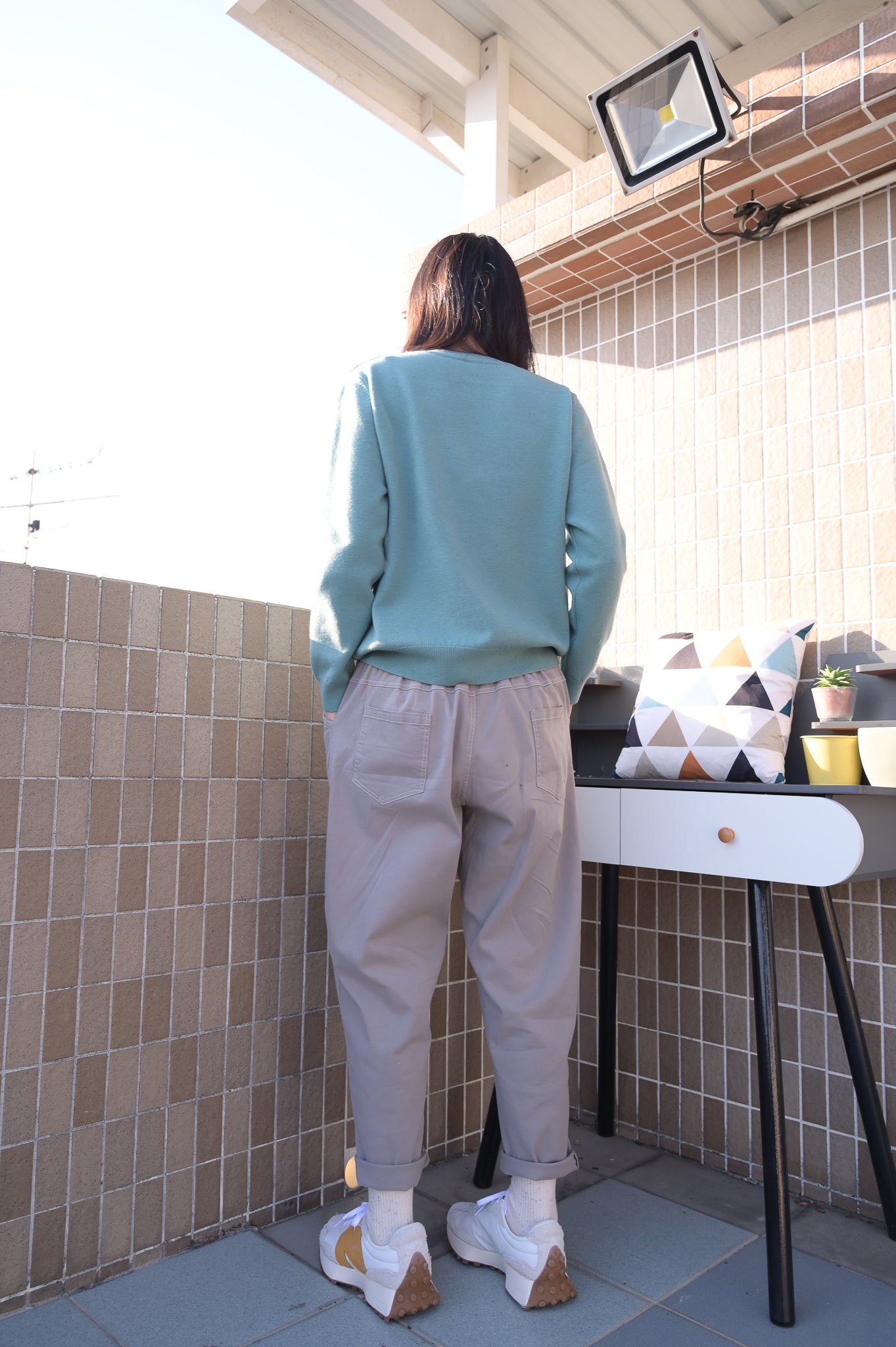 四季棉料明線抽繩褲 6色入 S80309