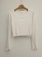 KR直送 百搭彈性cropped top KR100702