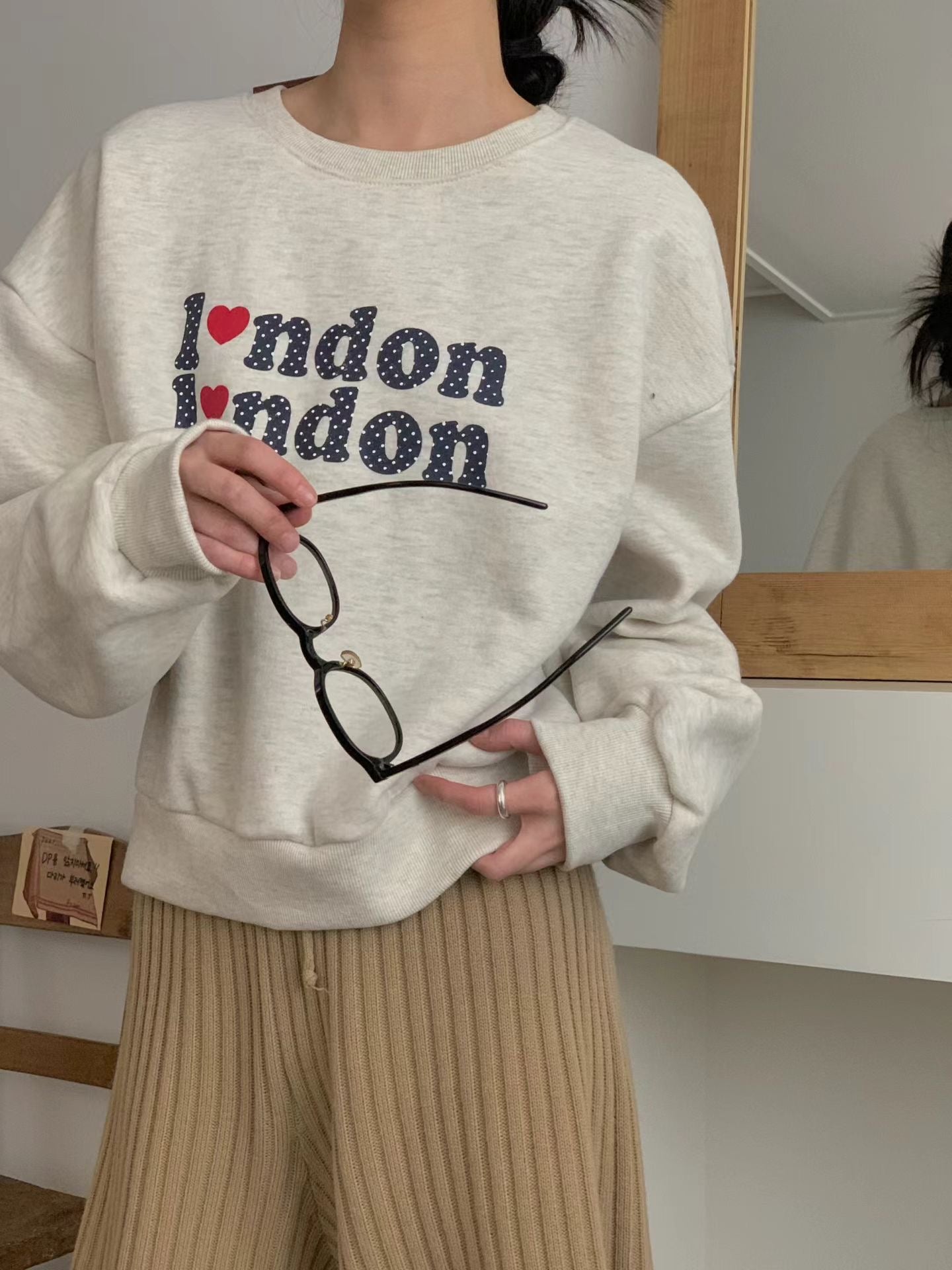 KR直送 I Love London加絨衛衣 1W91138