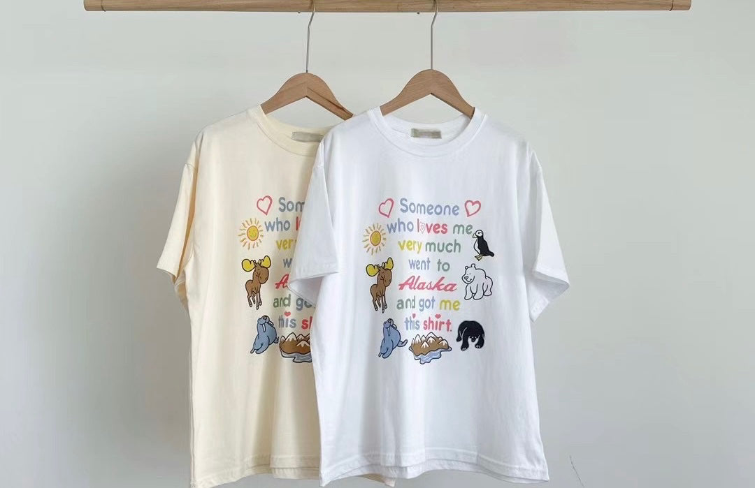 KR直送 塗鴉圖案T-shirt 兩色入