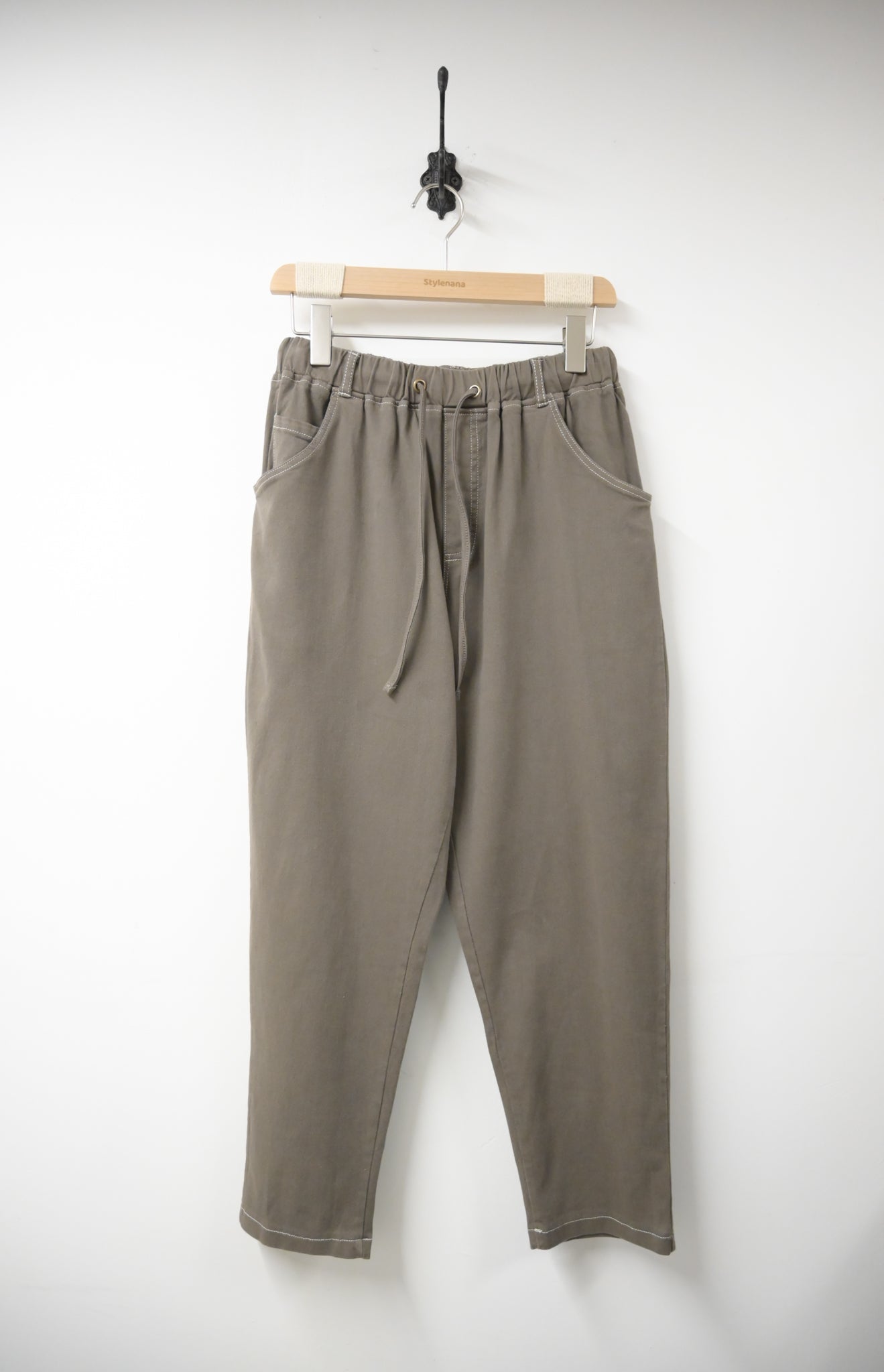 秋冬．厚版明線抽繩長褲 3色入 1W81107