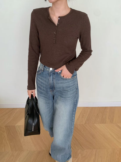 KR直送 亨利領坑紋上衣 4色入 1W91149