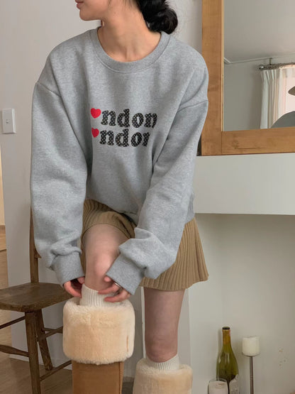 KR直送 I Love London加絨衛衣 1W91138