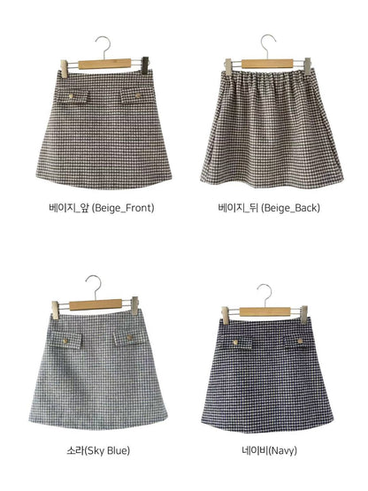 KR直送 千烏格短裙褲 2色入 1W91209