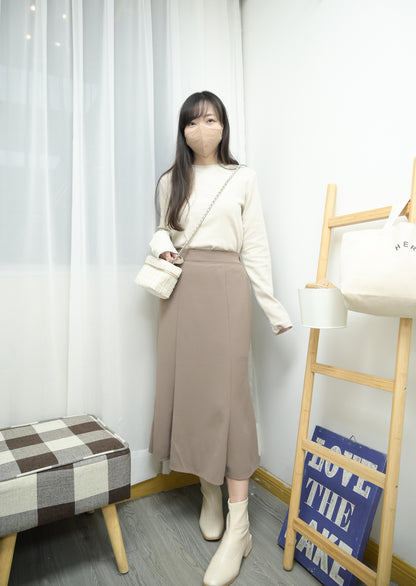 KR直送 厚雪紡魚尾裙 3色入1W90914