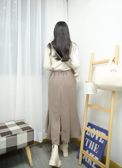 KR直送 厚雪紡魚尾裙 3色入1W90914