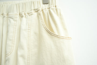 明線四季棉質九分褲 四色入 GR090203