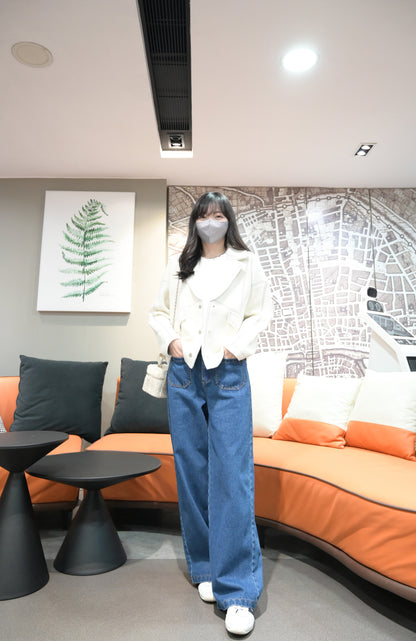 秋冬·明線啪鈕密針織反領外套 2色入
1W61119