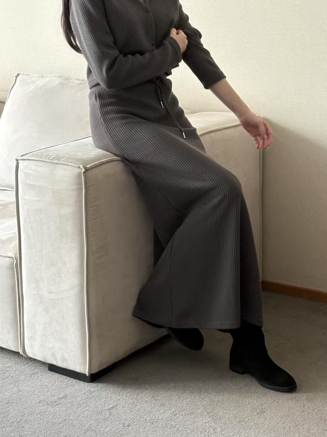 KR直送 Cropped 外套配半身裙SET 2色入 1W90920