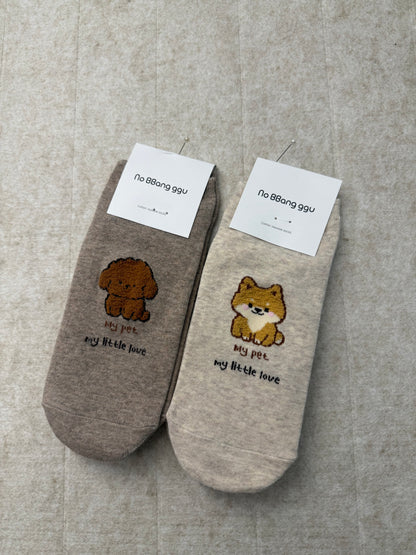 KR直送 狗仔短襪 2色入