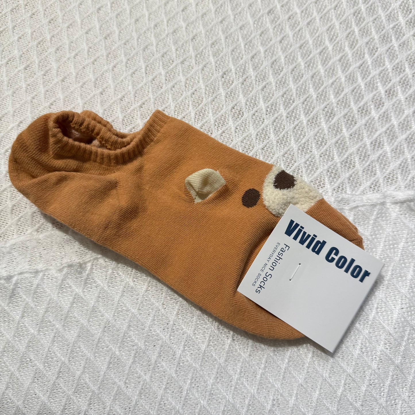 KR直送 熊仔🐻立體船襪 2色入