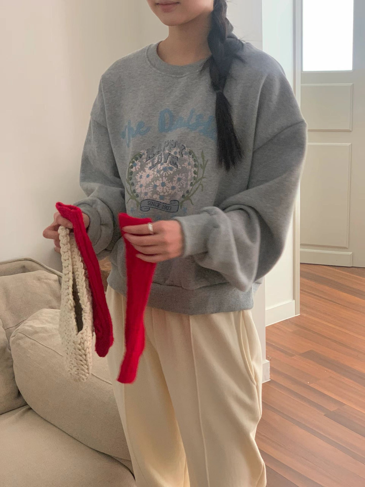 KR直送 The Daisies 加絨衛衣 1W91139