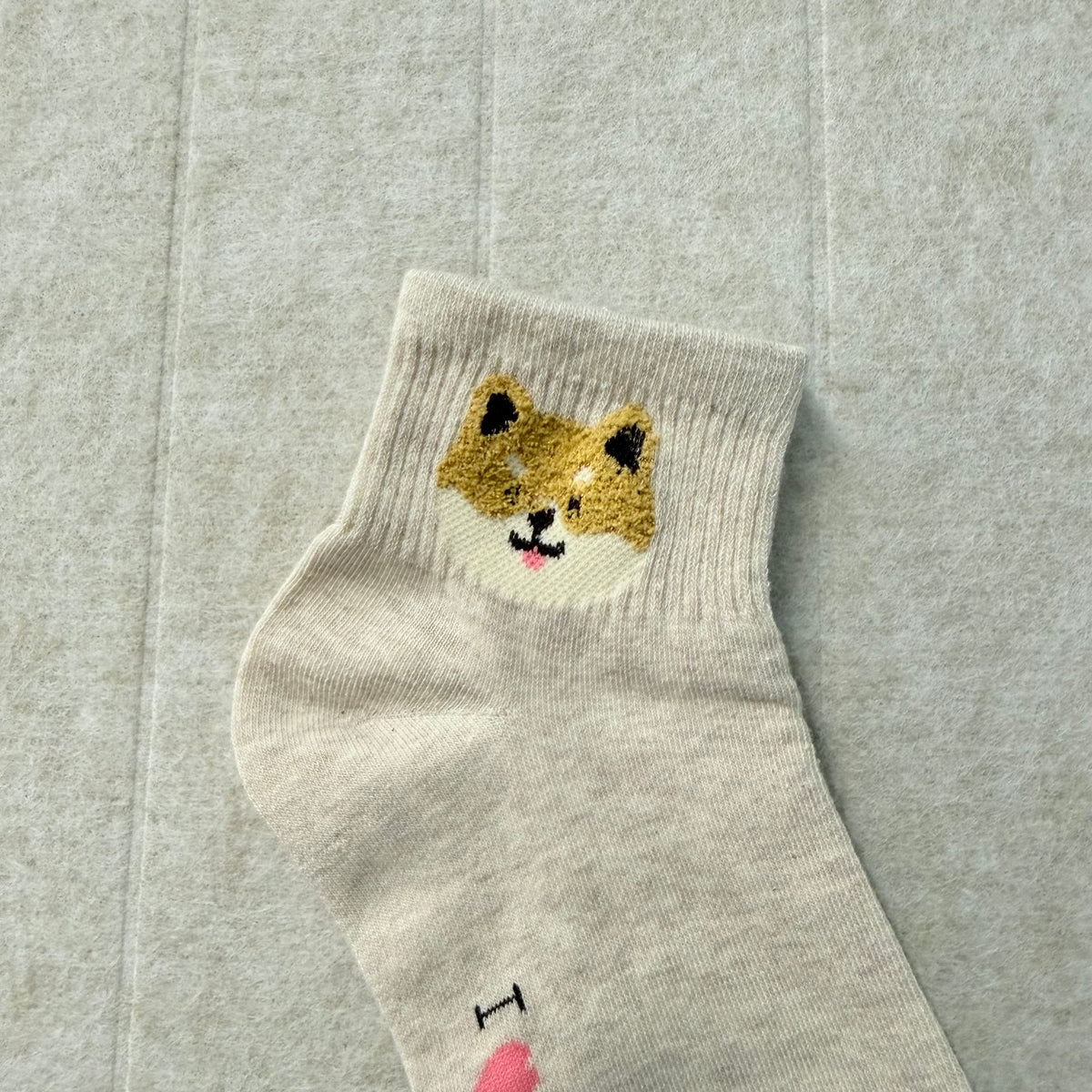 KR直送 柴犬短襪 2色入