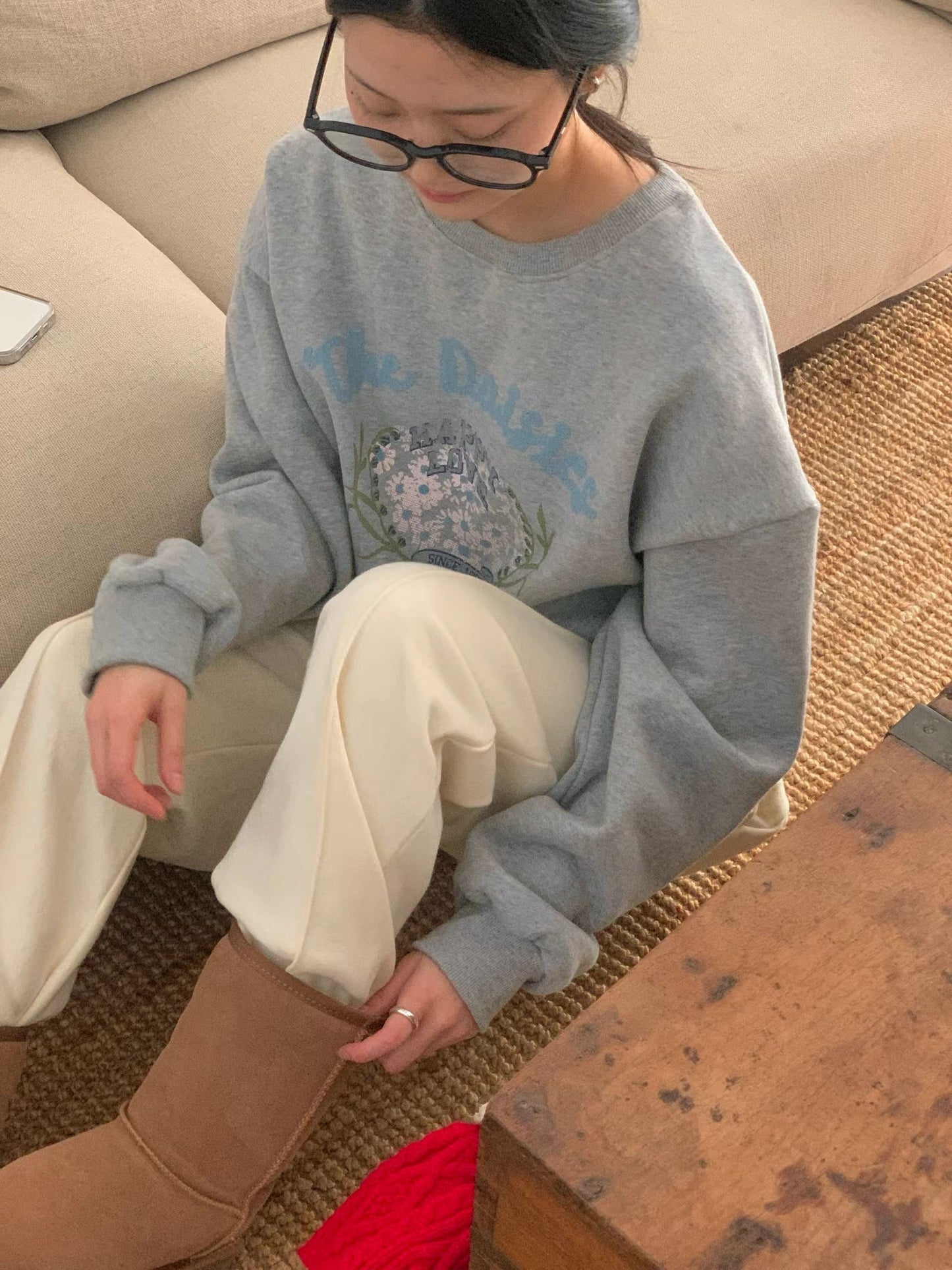 KR直送 The Daisies 加絨衛衣 1W91139