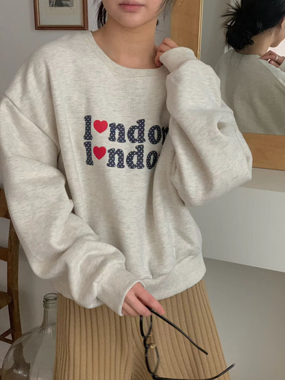 KR直送 I Love London加絨衛衣 1W91138