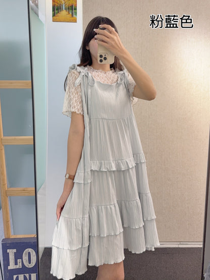 夏季・索索肩帶層層蛋糕裙 4色入1S10721