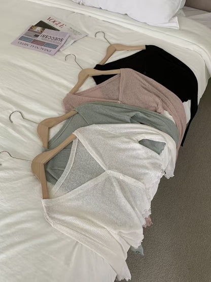 KR直送 Cropped 冷氣短外套 2色入 S90539