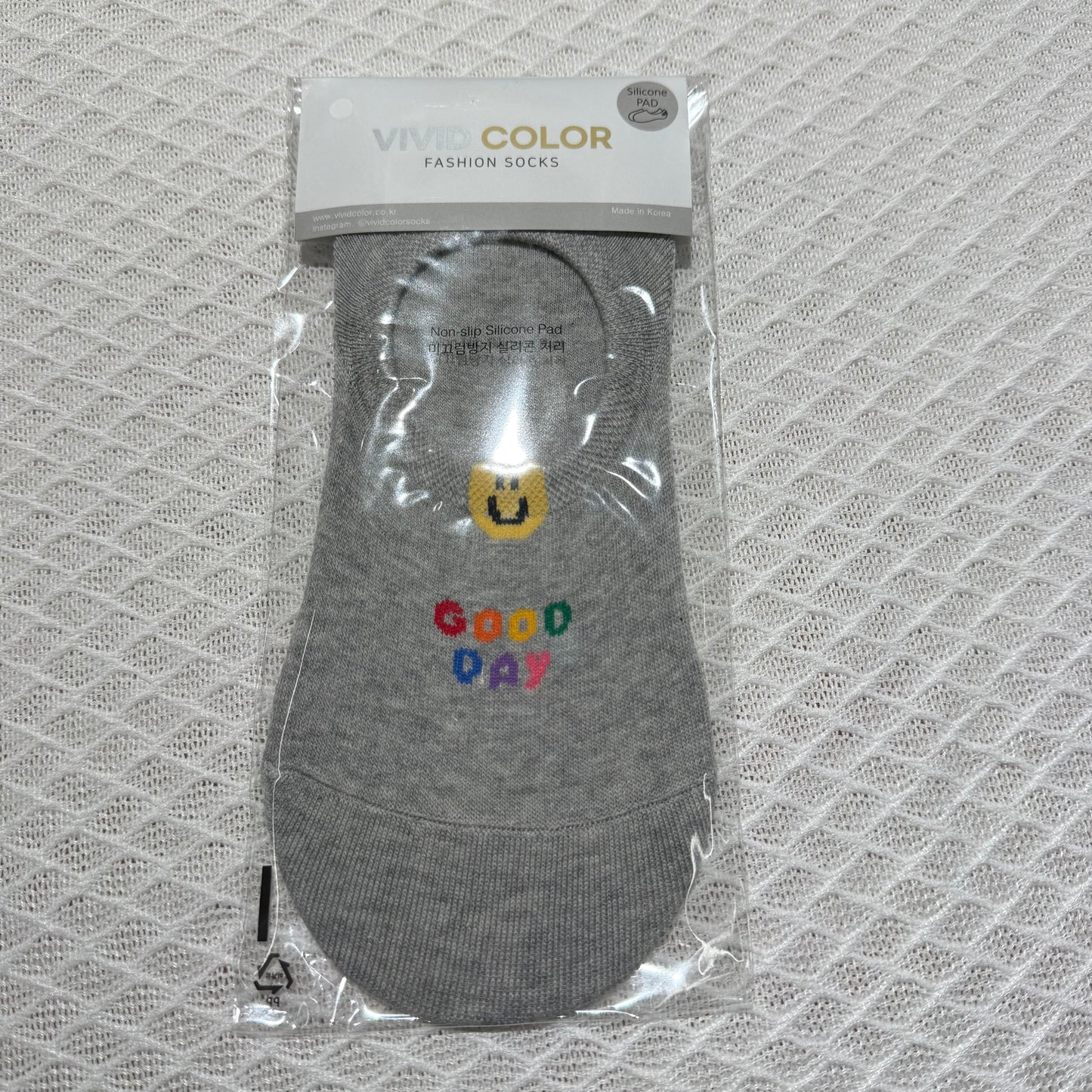 KR直送 笑臉防滑隱形襪 2色入