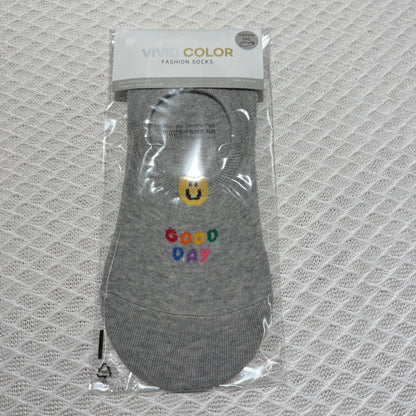KR直送 笑臉防滑隱形襪 2色入