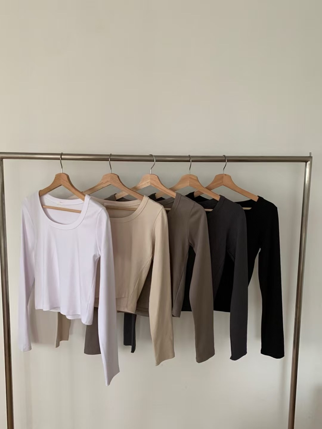 KR直送．莫代爾棉質圓領長袖1W91108