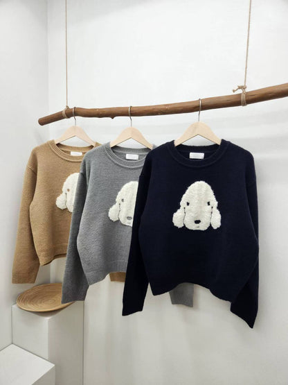 KR直送．狗仔圖案冷衫 2色入 
1W90124