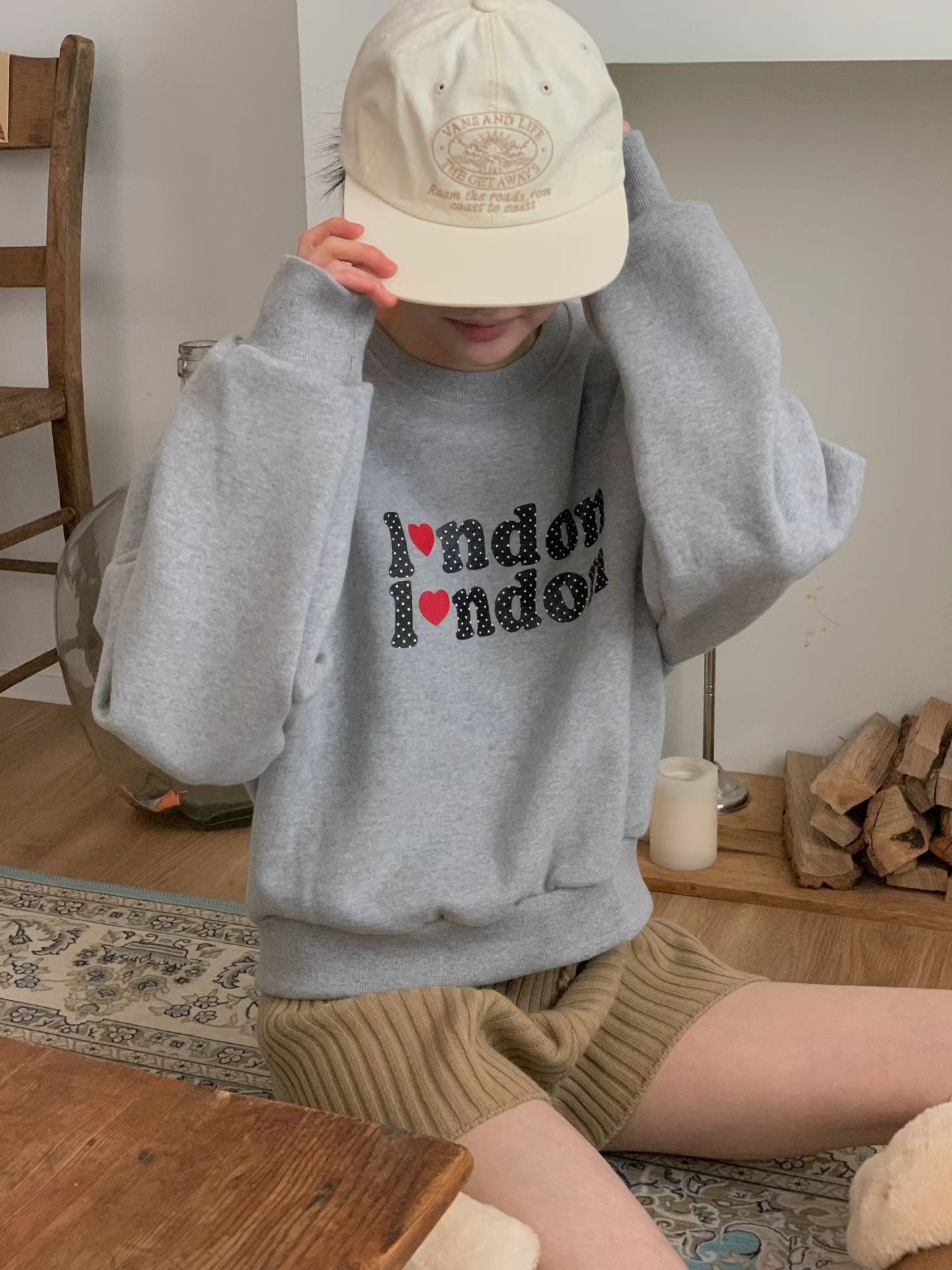 KR直送 I Love London加絨衛衣 1W91138