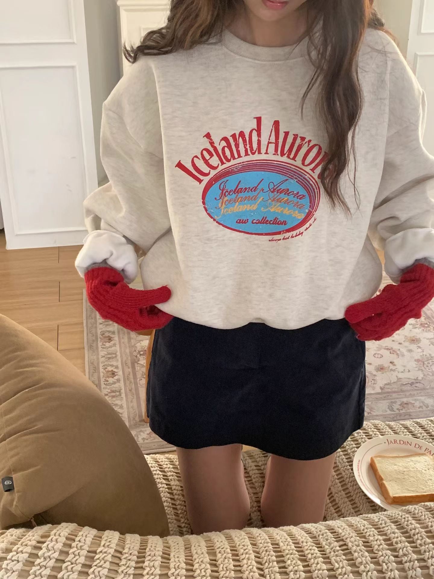 KR直送 Aurora 加絨衛衣 1W91137