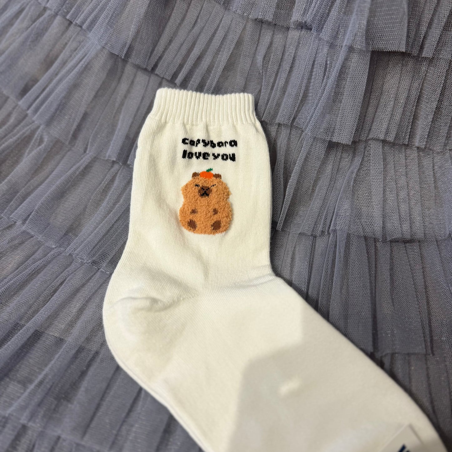 KR直送 CAPYBARA水豚中筒襪 2色入