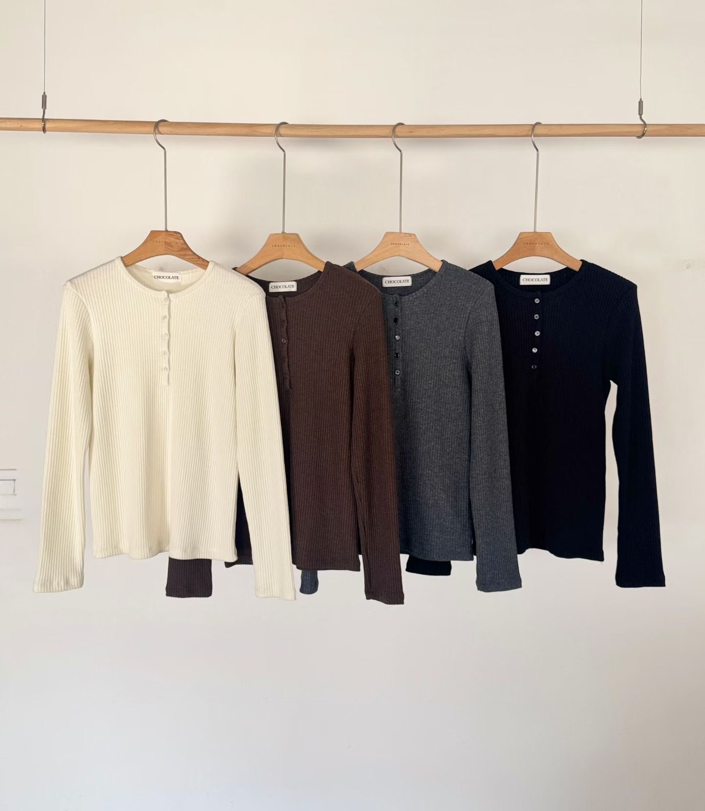 KR直送 亨利領坑紋上衣 4色入 1W91149