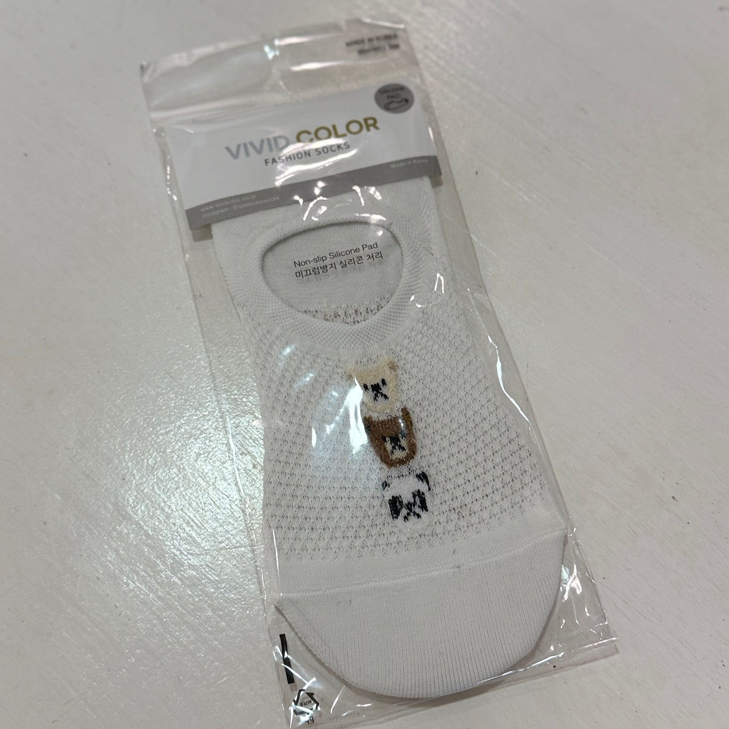 KR直送 熊仔隱形防滑襪 2色入