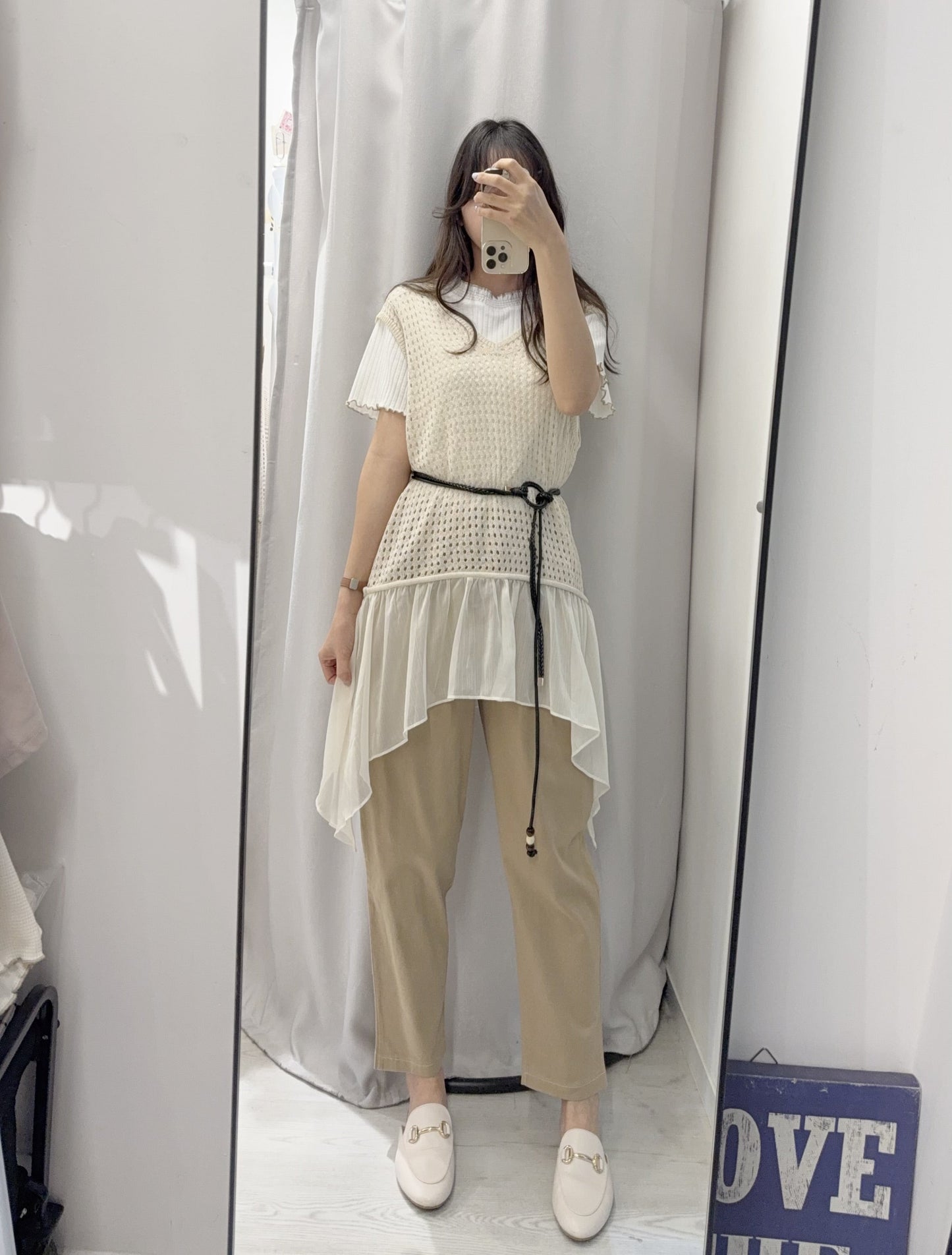 夏季．四季純棉料明線抽繩褲 3色入 1S80446